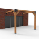 Aanbouw Pergola Hout Pakket | Tegen gevel | Schaduwdoek zonwering - Rijpex