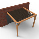 Aanbouw Pergola Hout Pakket | Tegen gevel | Schaduwdoek zonwering - Rijpex