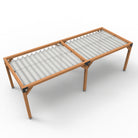 Pergola hout XL met twee schuifbare schaduwdoeken - Rijpex