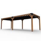 Pergola hout XL met twee schuifbare schaduwdoeken - Rijpex