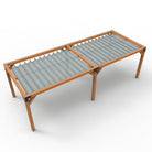 Pergola hout XL met twee schuifbare schaduwdoeken - Rijpex