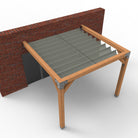 Aanbouw Pergola Hout Pakket | Tegen gevel | Schaduwdoek zonwering - Rijpex