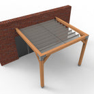 Aanbouw Pergola Hout Pakket | Tegen gevel | Schaduwdoek zonwering - Rijpex