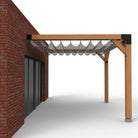 Aanbouw Pergola Hout Pakket | Tegen gevel | Schaduwdoek zonwering - Rijpex