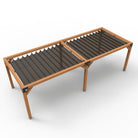 Pergola hout XL met twee schuifbare schaduwdoeken - Rijpex