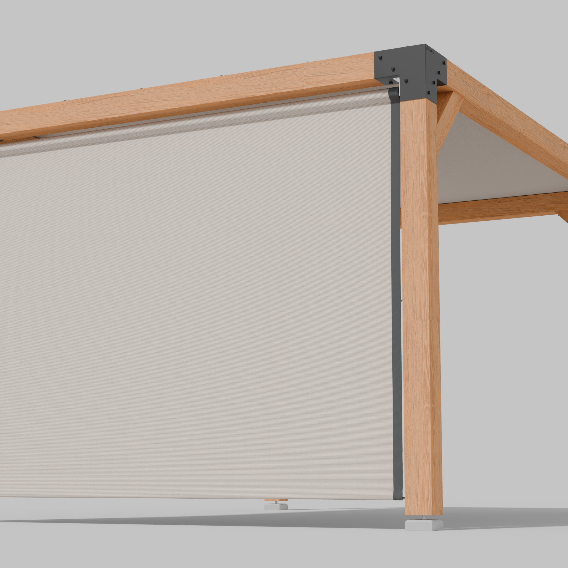 Buiten Rolgordijn HDPE – Schaduwdoek Zijwand Pergola - Rijpex