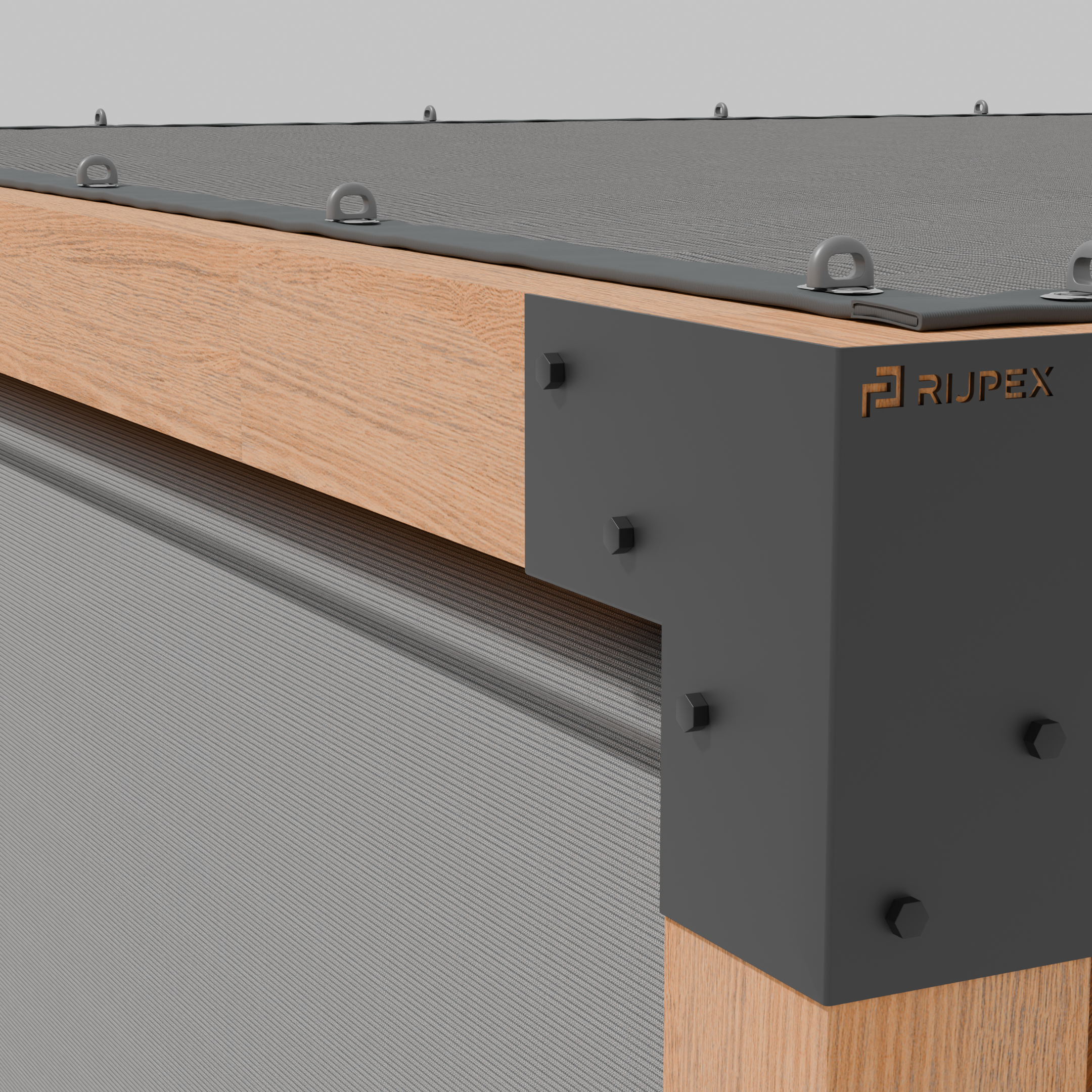 Buiten Rolgordijn HDPE – Schaduwdoek Zijwand Pergola - Rijpex