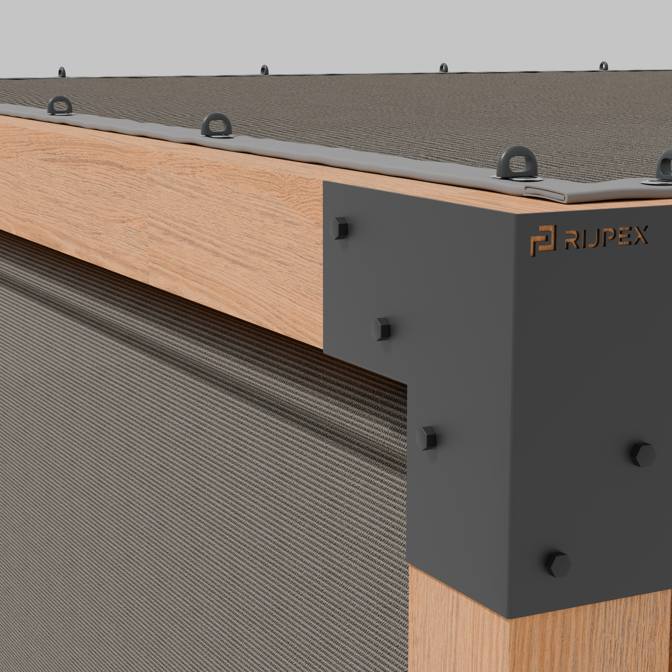 Buiten Rolgordijn HDPE – Schaduwdoek Zijwand Pergola - Rijpex