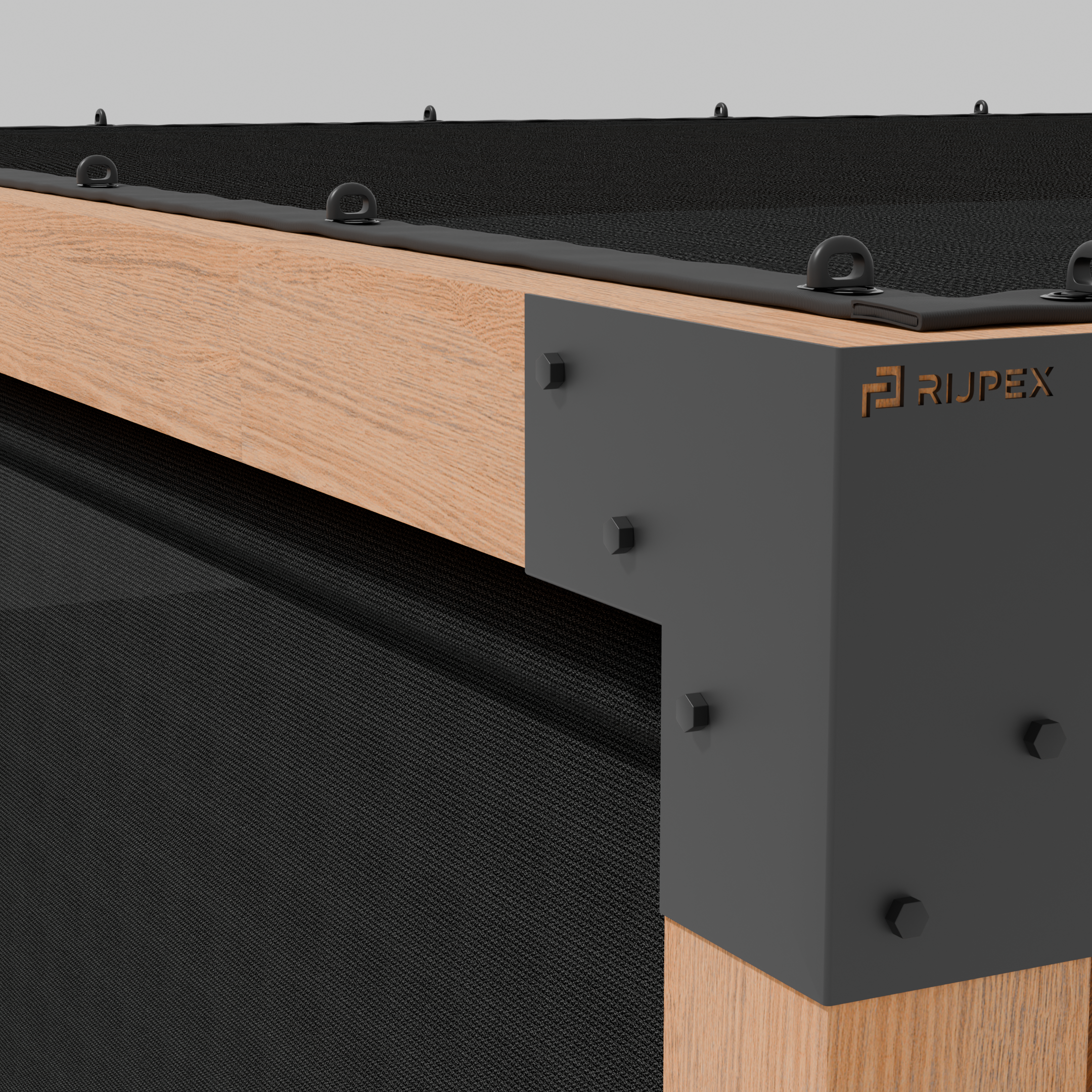 Buiten Rolgordijn HDPE – Schaduwdoek Zijwand Pergola - Rijpex