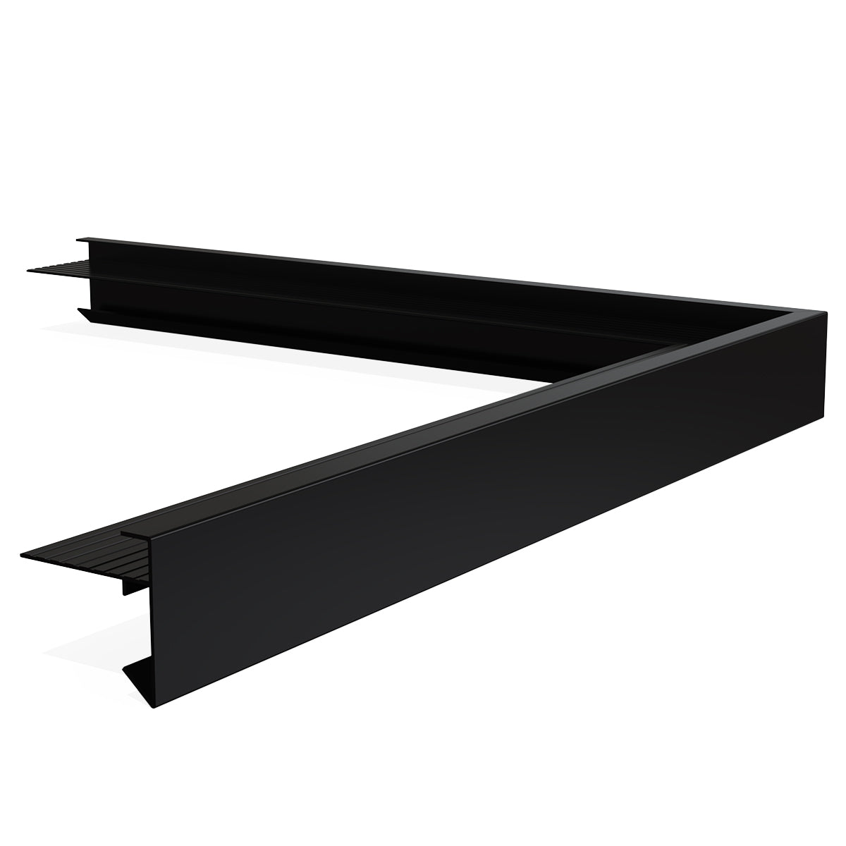 Binnen/Buiten hoek daktrim 40x40cm aluminium | Zwart - Rijpex