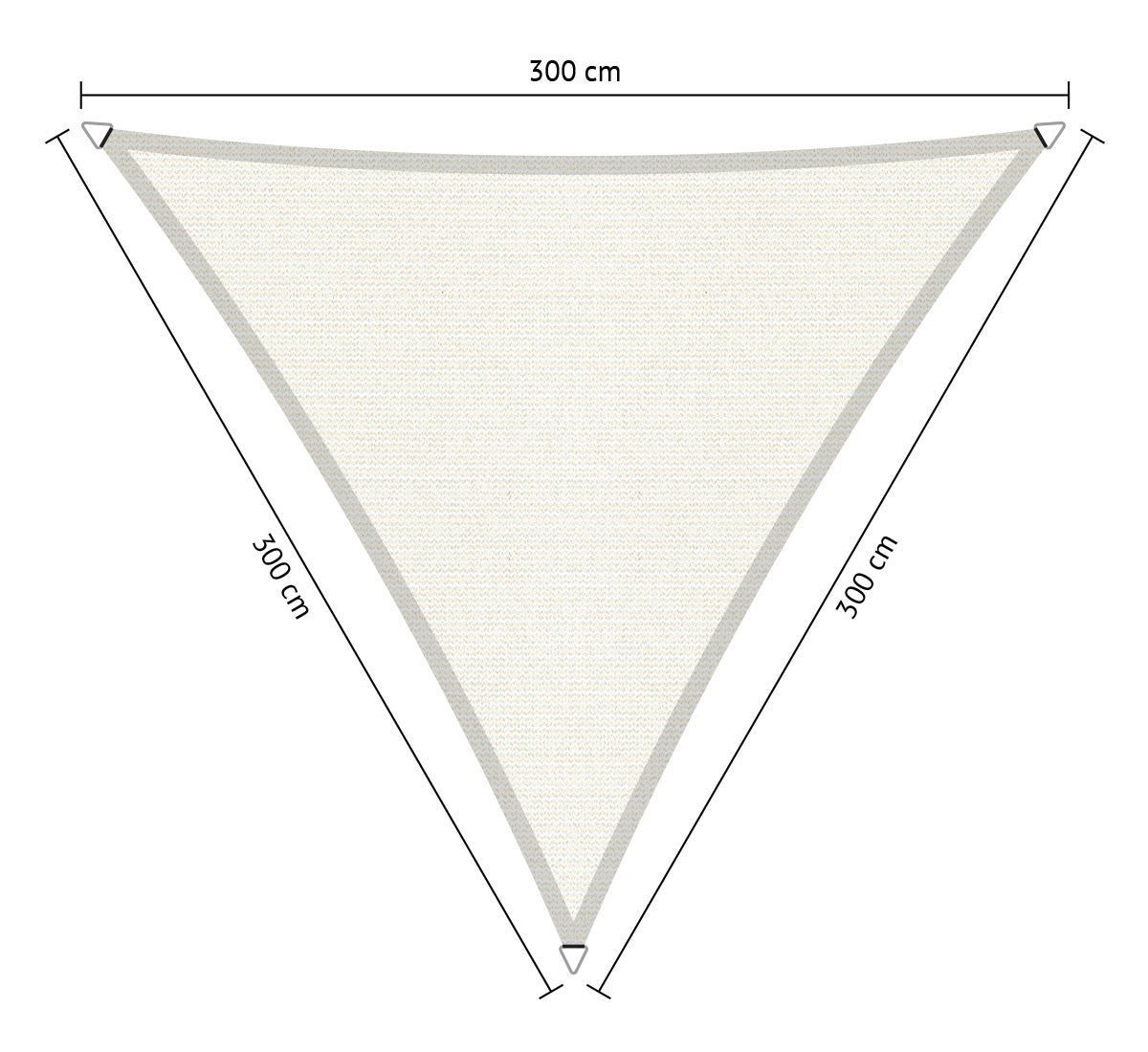 Gelijkzijdig Driehoek Schaduwdoek - Rijpex