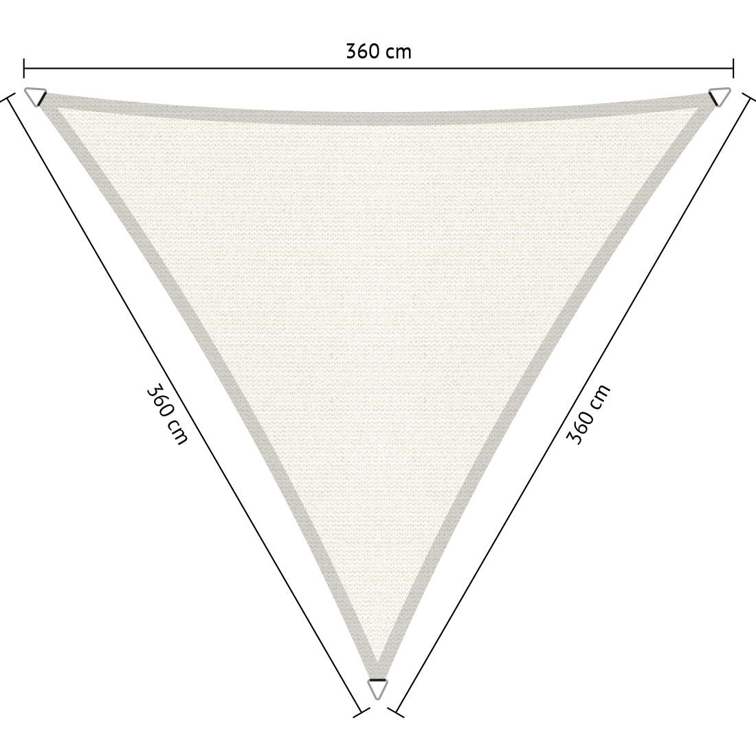 Gelijkzijdig Driehoek Schaduwdoek - Rijpex