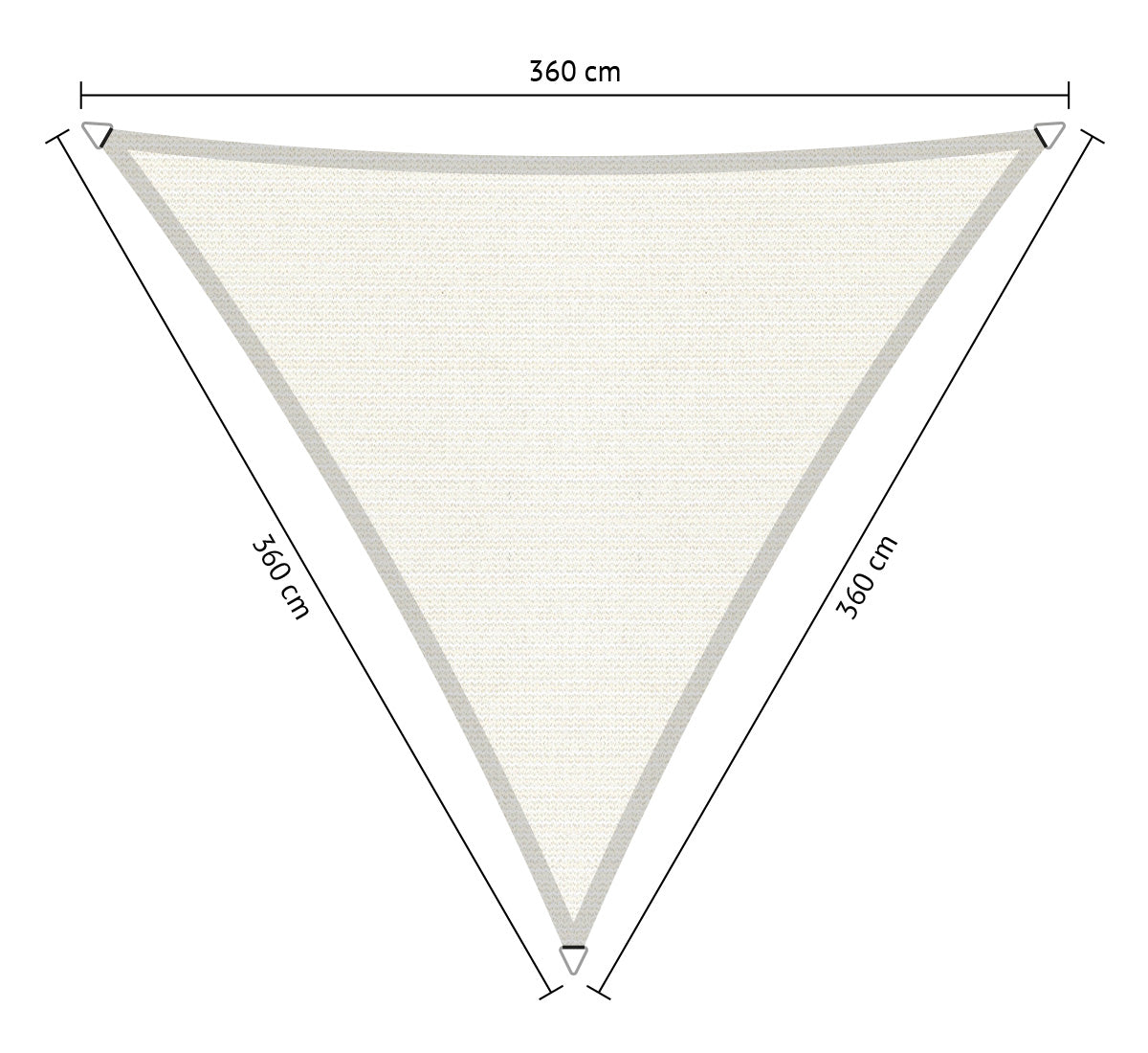 Gelijkzijdig Driehoek Schaduwdoek - Rijpex
