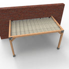 Muur Pergola Hout Pakket | Paaldikte 15x15cm | Harmonicadoek - Rijpex