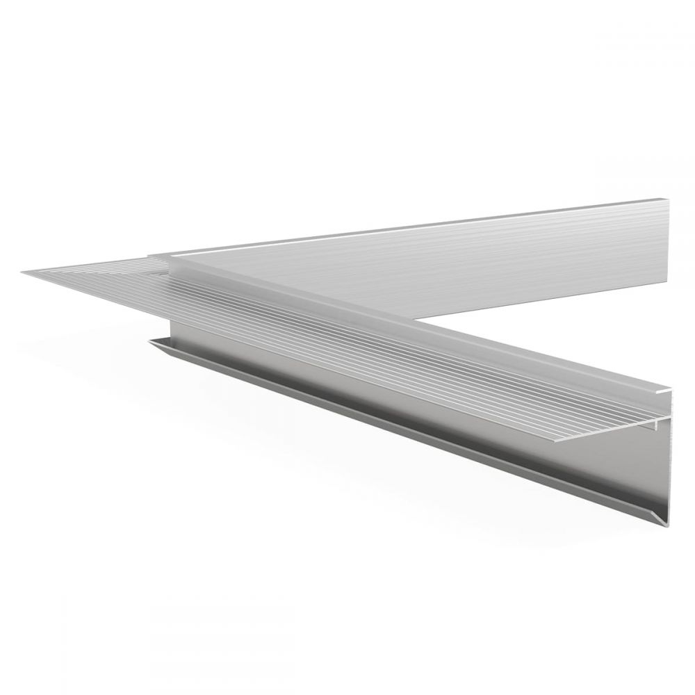Buiten/Buiten hoek daktrim 40x40cm aluminium brute | Brute - Rijpex