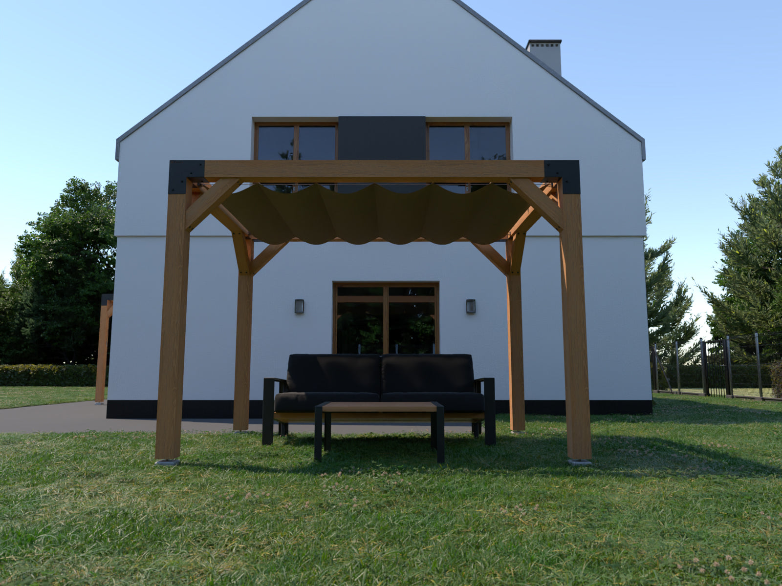 Not For Sale - Pergola with Harmonica Shade Cloth - Rijpex