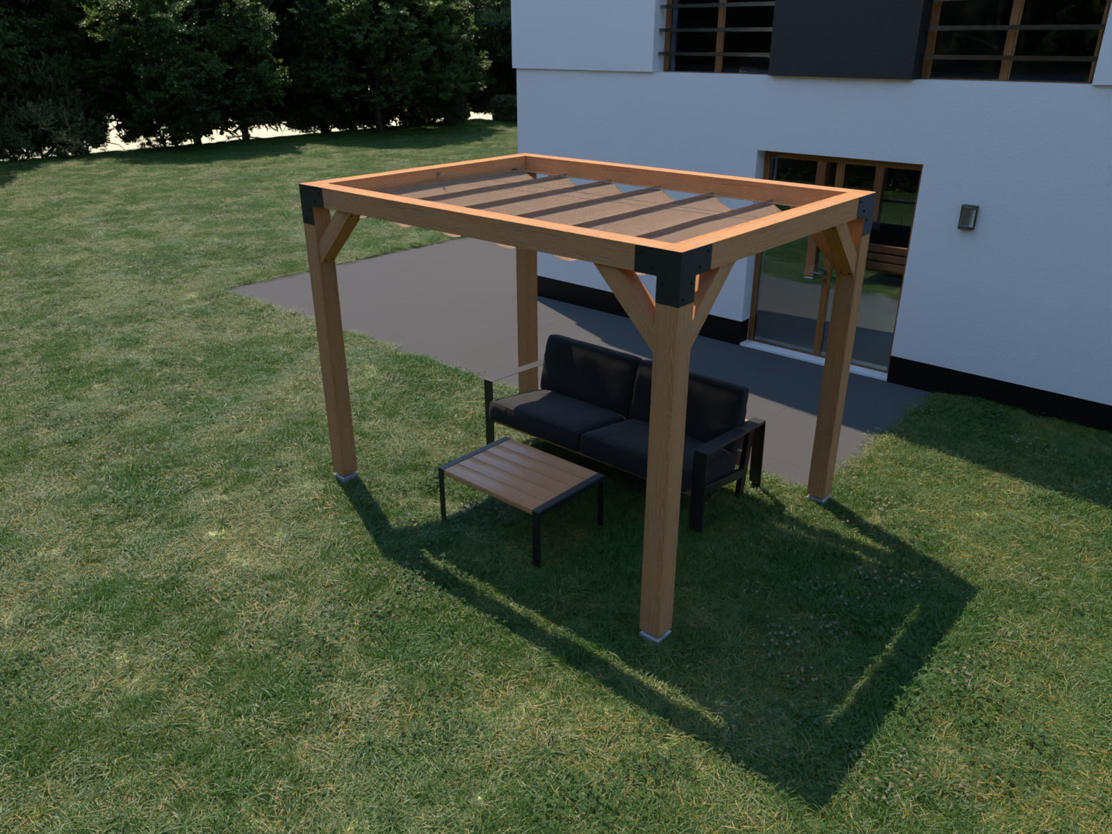 Not For Sale - Pergola with Harmonica Shade Cloth - Rijpex
