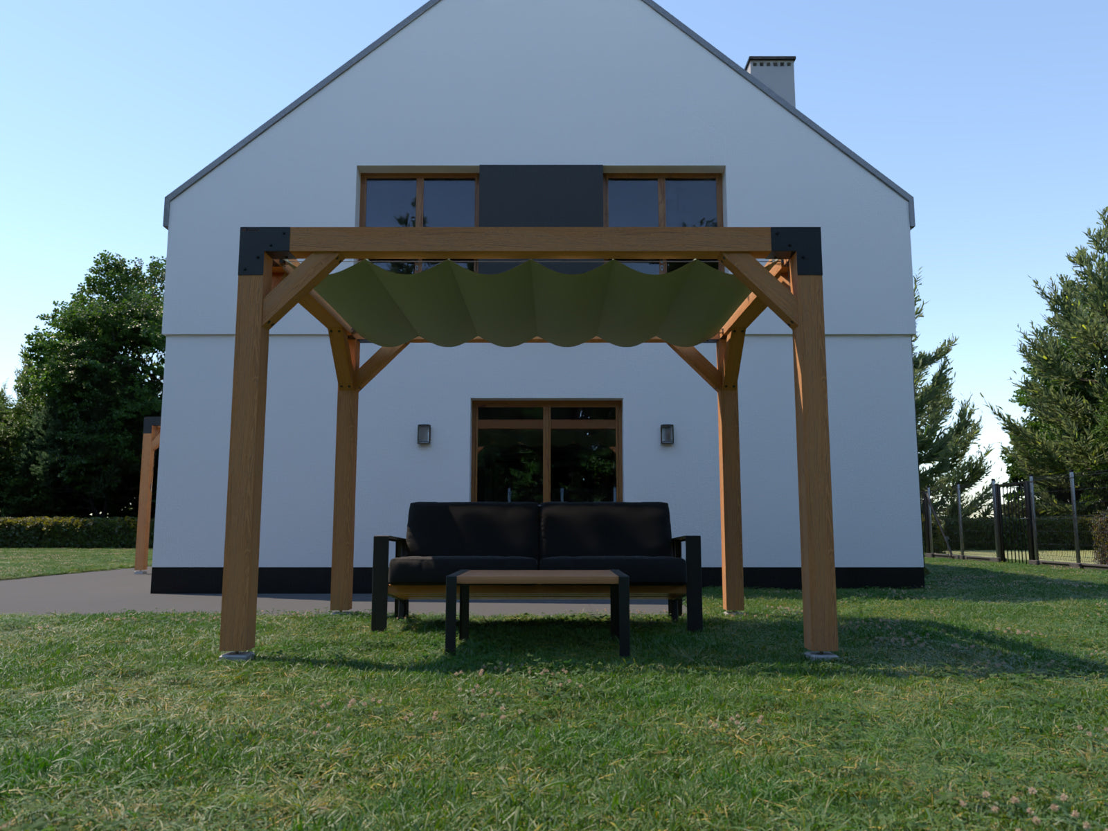 Not For Sale - Pergola with Harmonica Shade Cloth - Rijpex