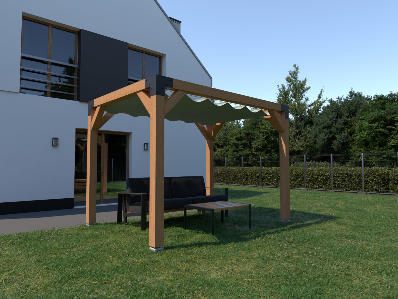 Not For Sale - Pergola with Harmonica Shade Cloth - Rijpex
