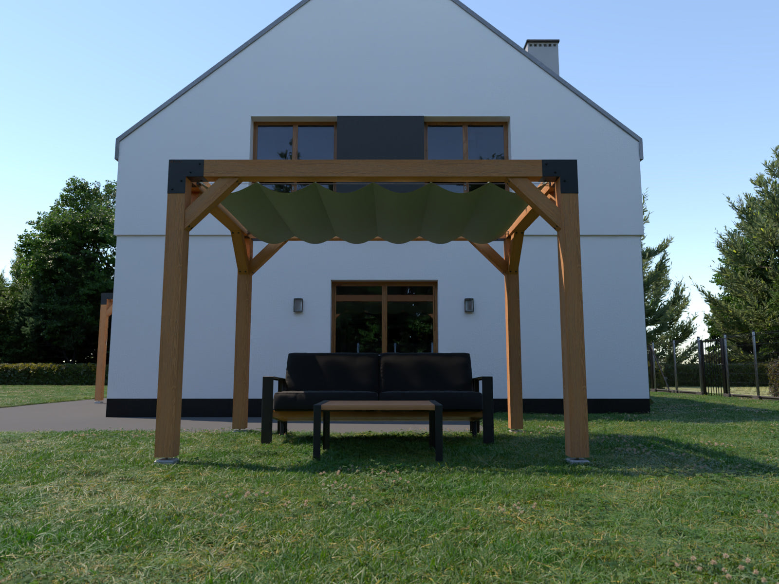 Not For Sale - Pergola with Harmonica Shade Cloth - Rijpex