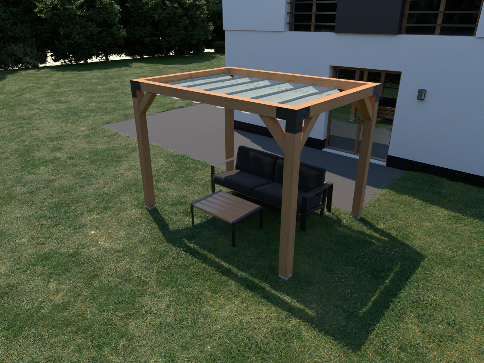 Not For Sale - Pergola with Harmonica Shade Cloth - Rijpex