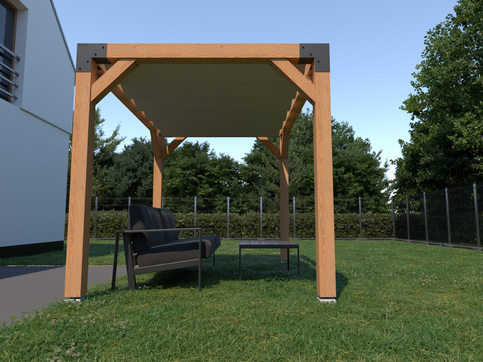 Not For Sale - Pergola with Harmonica Shade Cloth - Rijpex