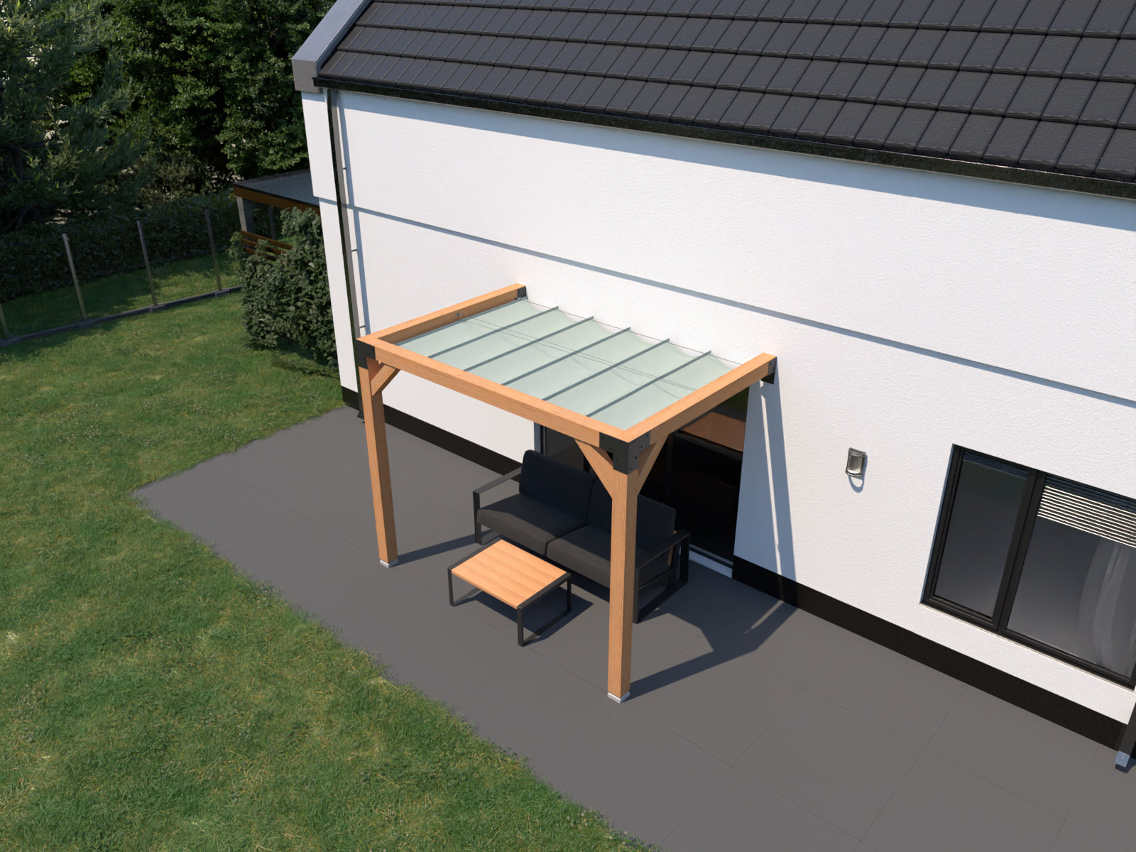 Not For Sale - Pergola with Harmonica Shade Cloth - Rijpex