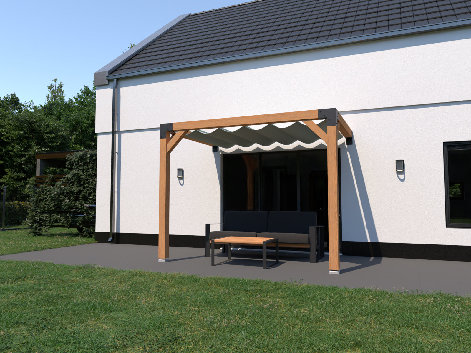 Not For Sale - Pergola with Harmonica Shade Cloth - Rijpex