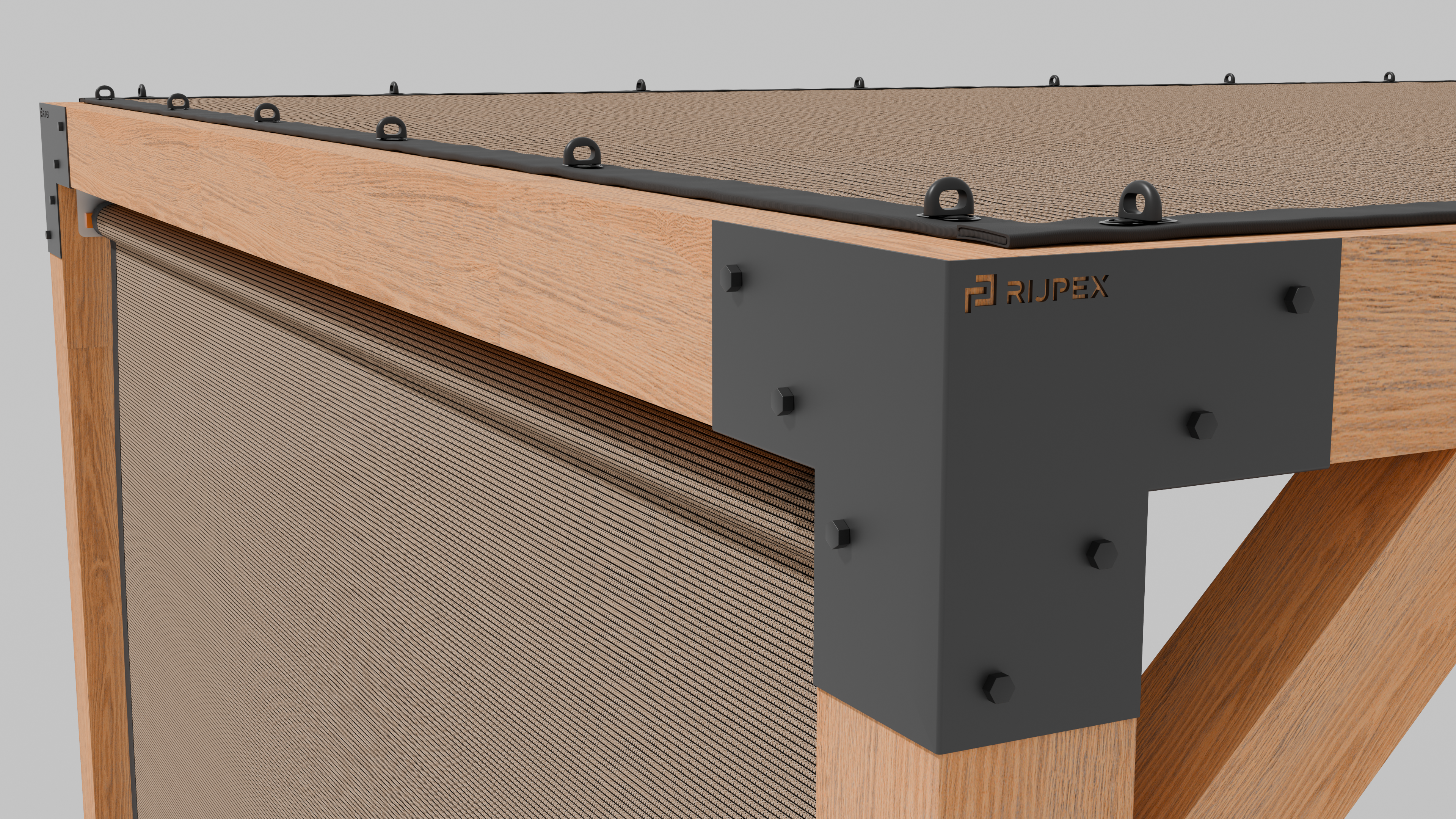 Buiten Rolgordijn HDPE – Schaduwdoek Zijwand Pergola - Rijpex