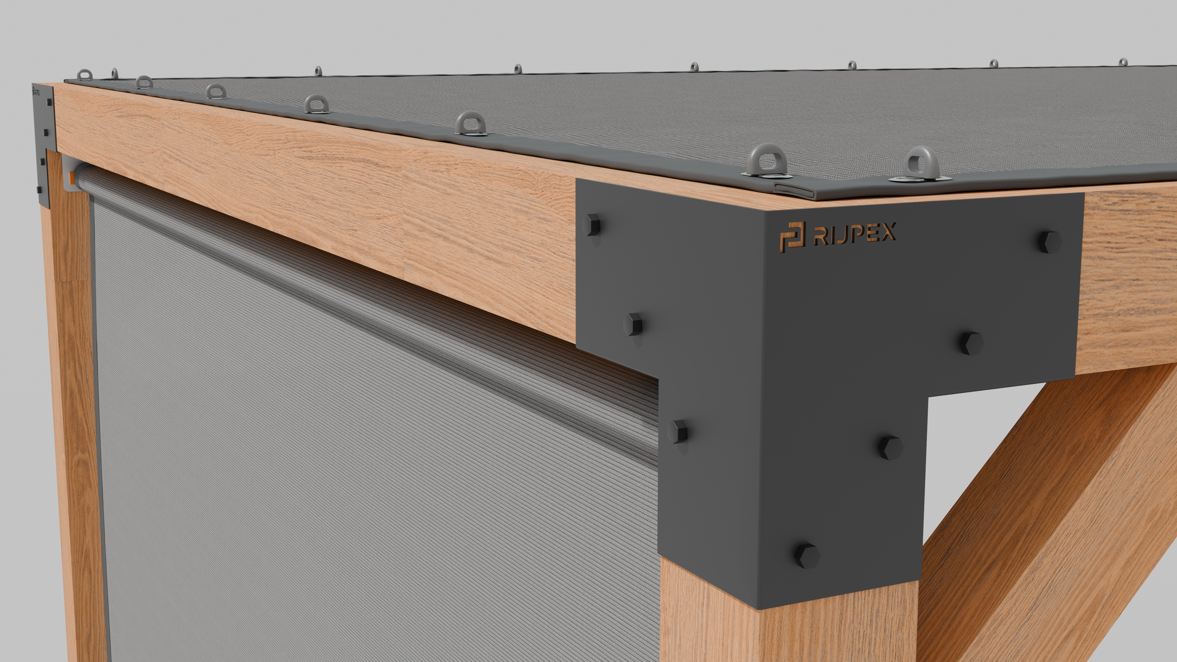Buiten Rolgordijn HDPE – Schaduwdoek Zijwand Pergola - Rijpex