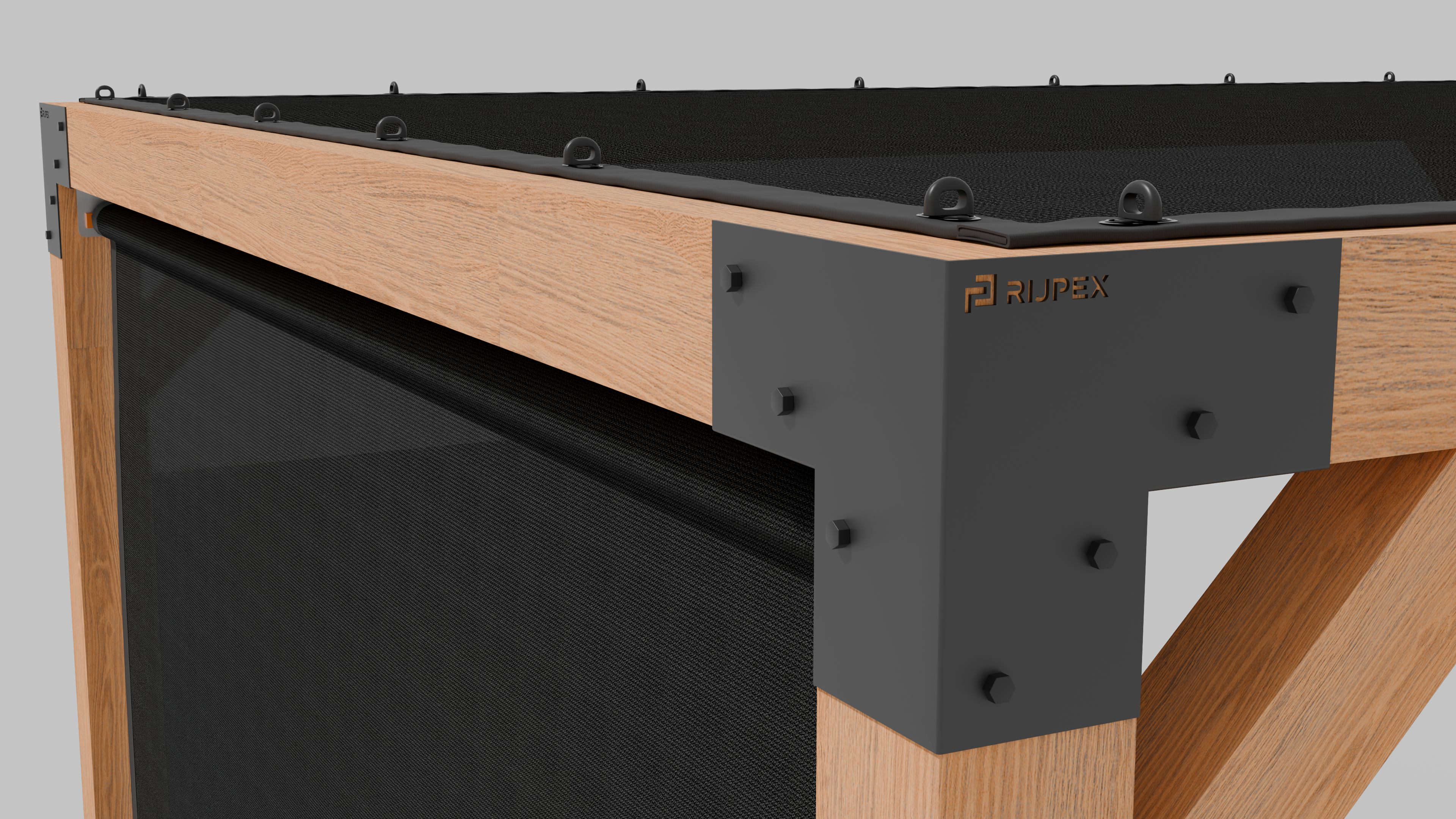 Buiten Rolgordijn HDPE – Schaduwdoek Zijwand Pergola - Rijpex