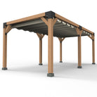 Pergola Hout Pakket Dubbel | Paaldikte 15x15cm | Harmonicadoek - Rijpex