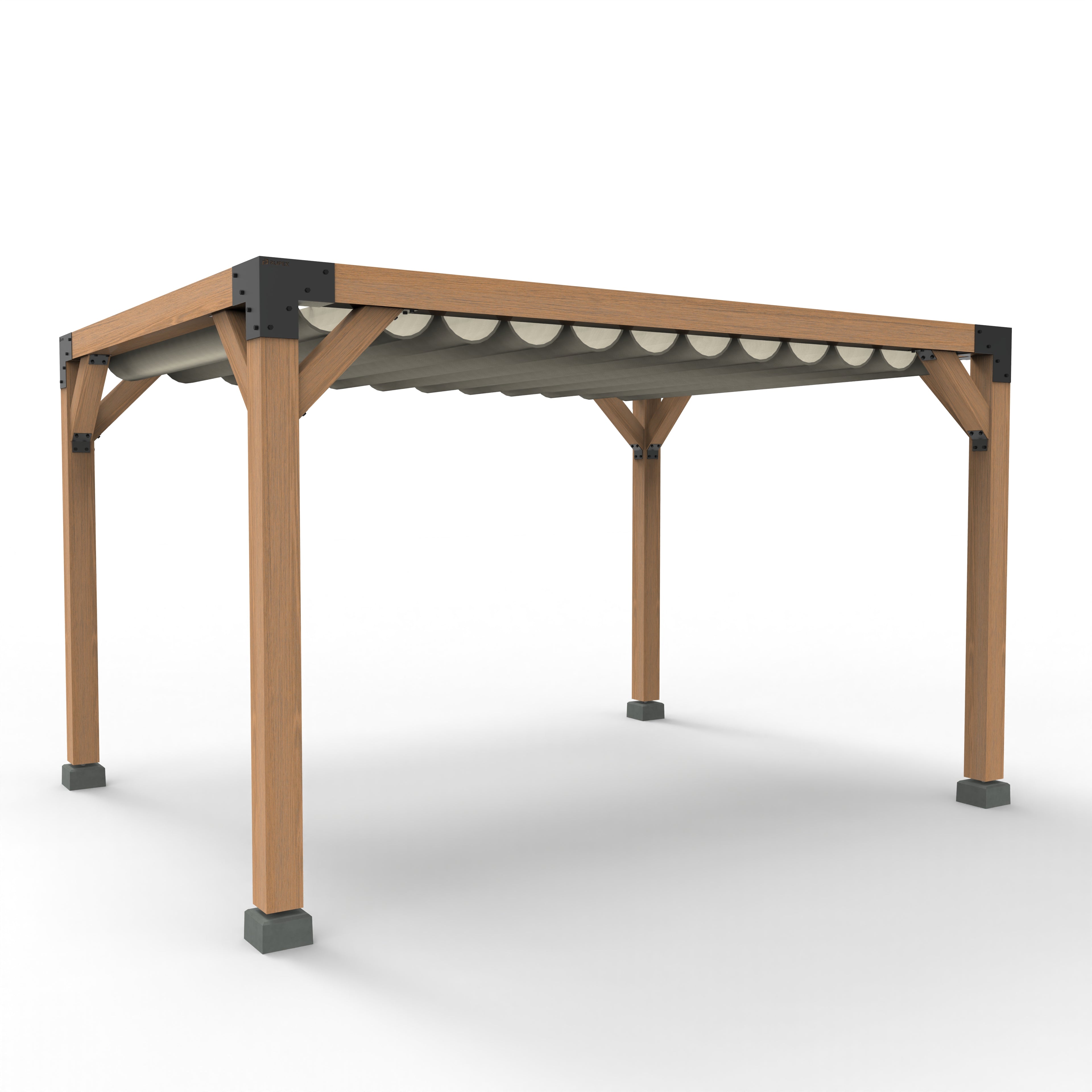 Pergola Hout Pakket | Paaldikte 15x15cm | Harmonicadoek - Rijpex