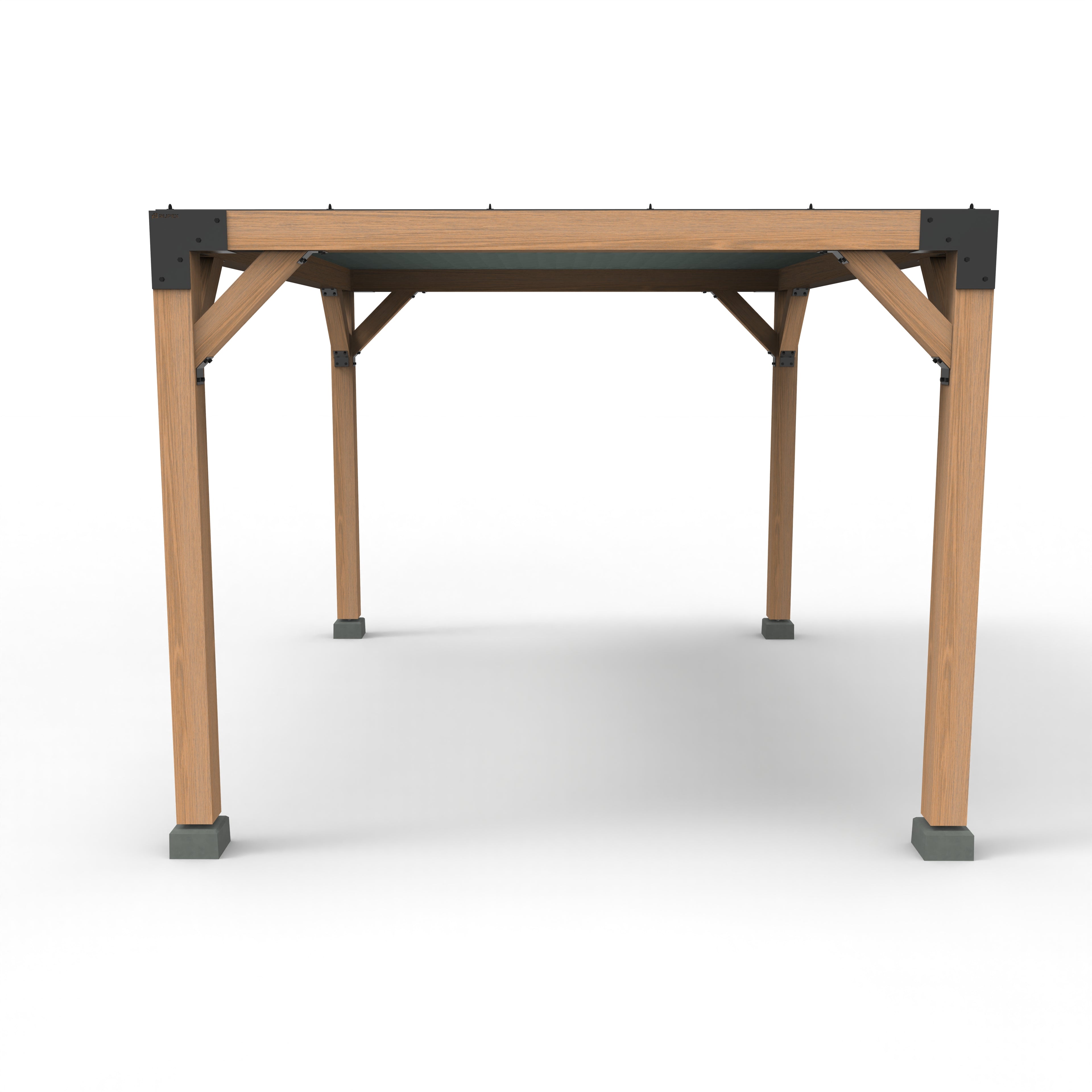 Pergola Hout Pakket | Paaldikte 15x15cm | Schaduwdoek - Rijpex