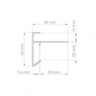 Daktrim aluminium 2,5m | Zwart - Rijpex